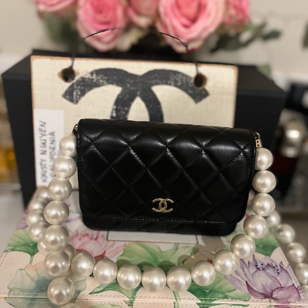 Chanel mini wallet on pearls Chain NEW - Picture 5 of 8
